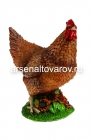 садовая фигура Курица с цветком 35*35 см полистоун (12558) (Россия)