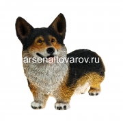 Садовая фигура Собака Корги трехцветный 40*37*21 см полистоун (12306) (Россия)