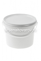 Контейнер-ведро для продуктов пластиковый 1,2 л круглый с герметичной крышкой и контрольным замком (Пятигорск) 04207