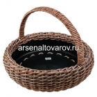 кашпо для цветов уличное из искусственного ротанга 10 л сейба (Россия)