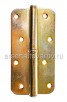 Петля дверная накладная 130 мм анодированная оцинкованная желтая правая (Кунгур)