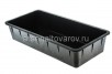Ящик для рассады пластиковый 45*22*10 см Люкс с ребрами черный (Россия)